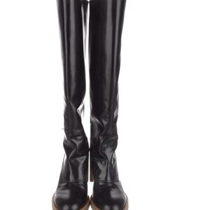 Gabriela Hearst Black Over the Knee Boots